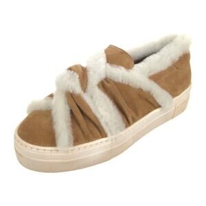 MAJE Suede Slip on Sneakers with Shearling Trim size 36 / 5.5 US